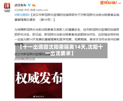 【十一出境回沈阳需隔离14天,沈阳十一出沈要求】-第2张图片