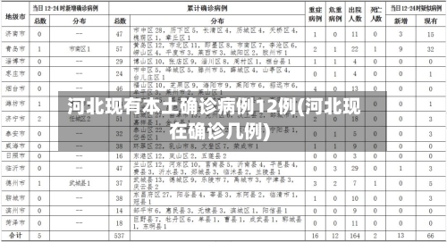 河北现有本土确诊病例12例(河北现在确诊几例)-第3张图片